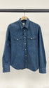 Camicia denim fiammato