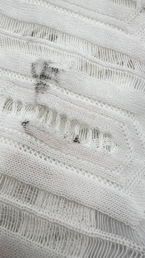 Cardigan cotone motivi geometrici