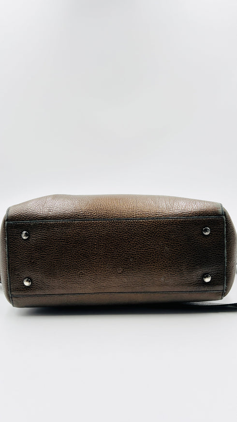 Tote bag in pelle con tracolla