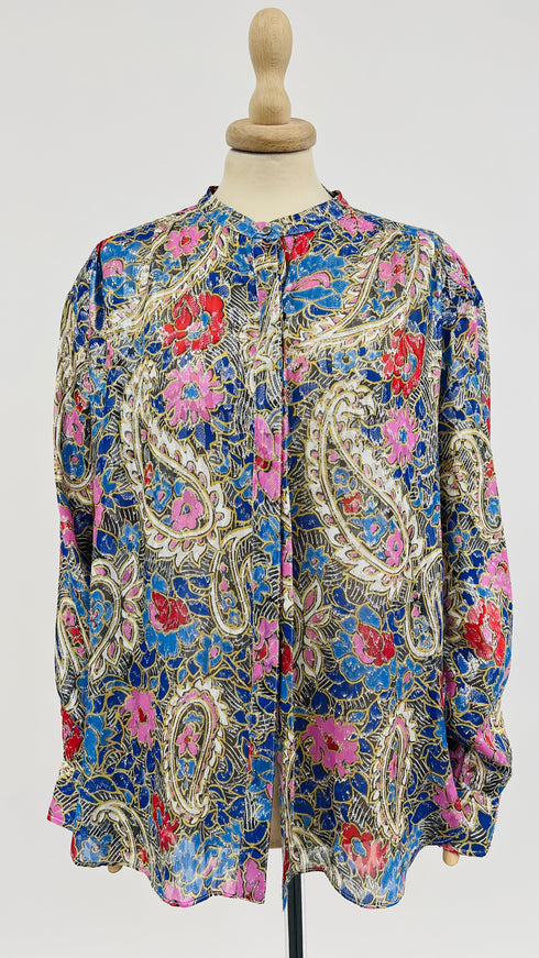 Camicia paisley lamé