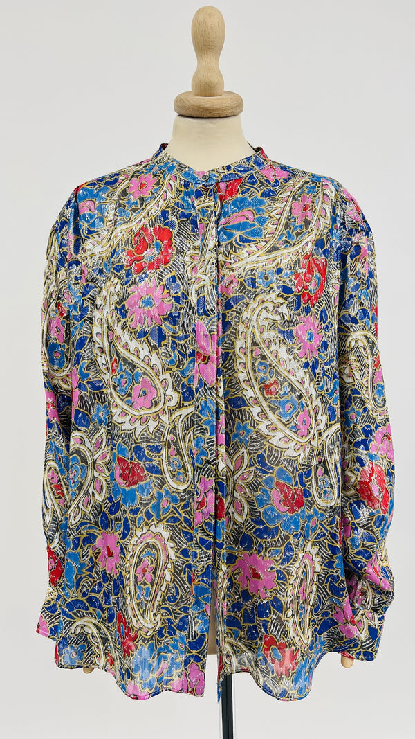 Camicia paisley lamé