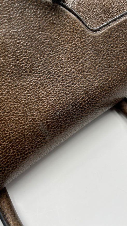 Tote bag in pelle con tracolla