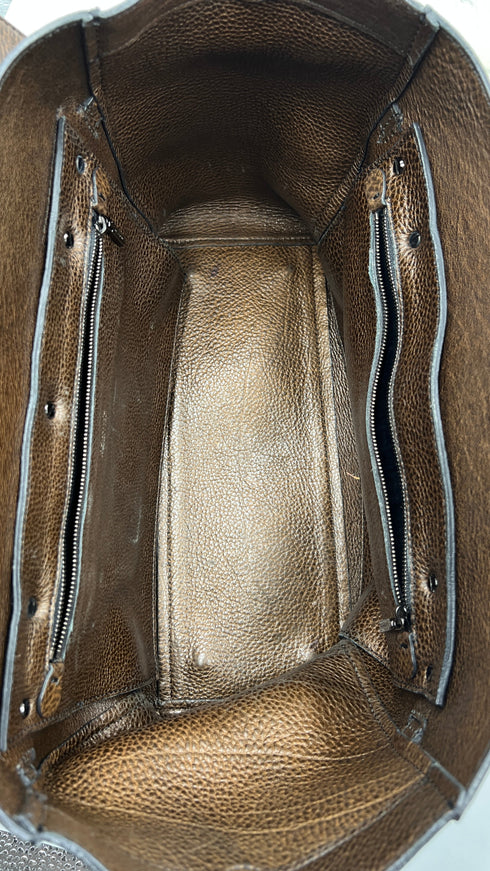 Tote bag in pelle con tracolla