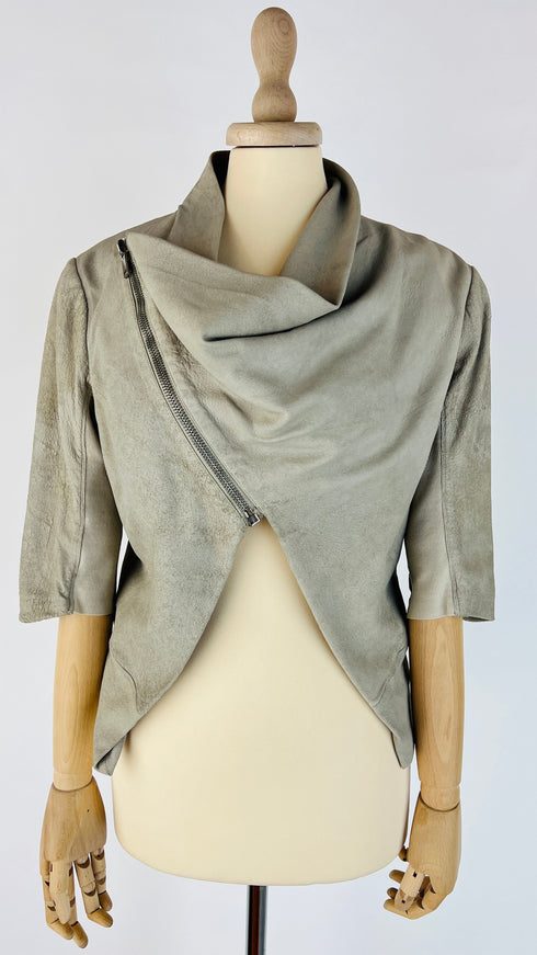 Bolero pelle lana
