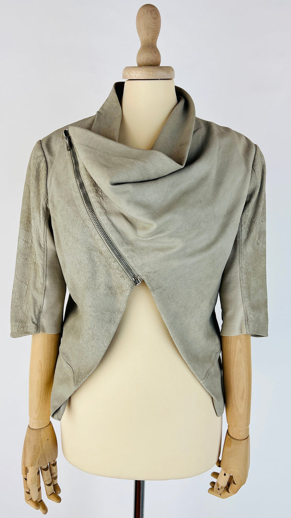 Bolero pelle lana