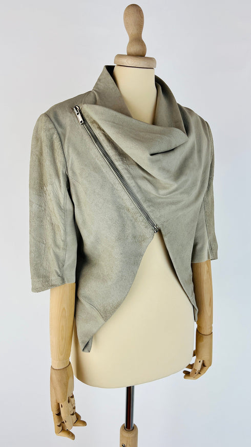 Bolero pelle lana