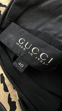 Abito midi inserti pelle GUCCI