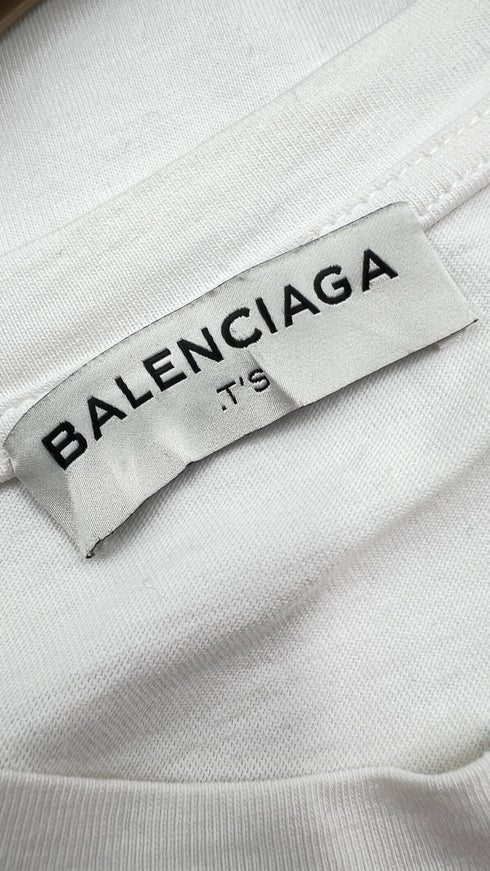 T-shirt bianca stampata