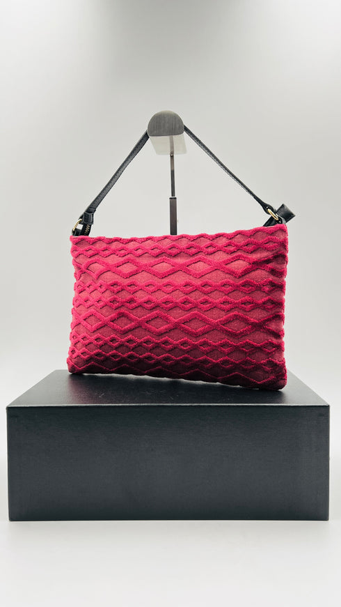 Borsa in tessuto a rombi