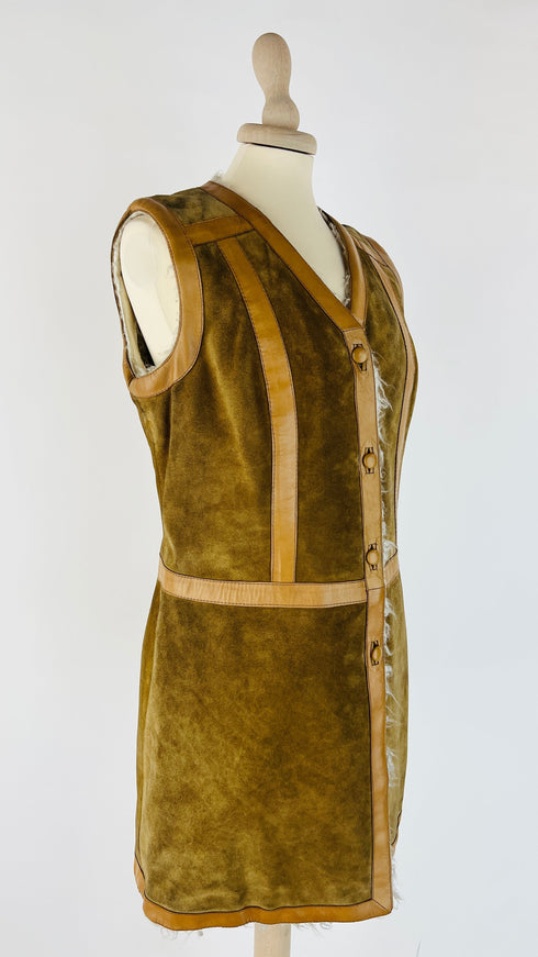 Gilet vintage suede