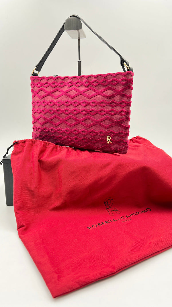 Borsa in tessuto a rombi