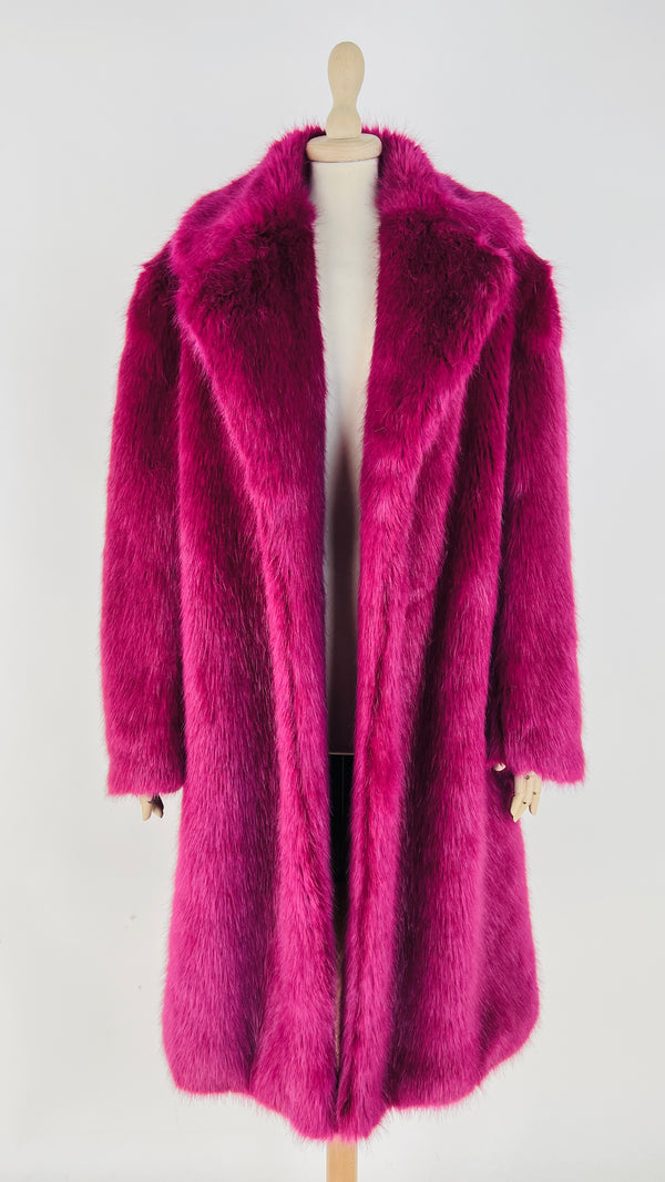 Cappotto faux fur fucsia