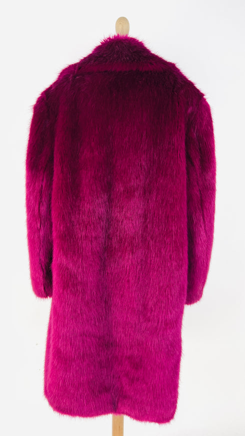 Cappotto faux fur fucsia