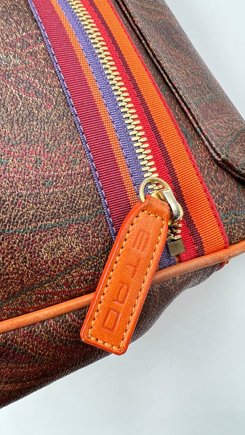 Borsa paisley in pelle con tracolla