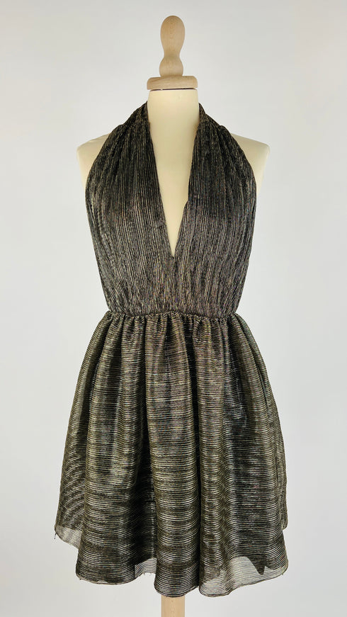 Abito mini in lurex dorato