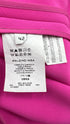 Abito corto asimmetrico rosa con cartellino