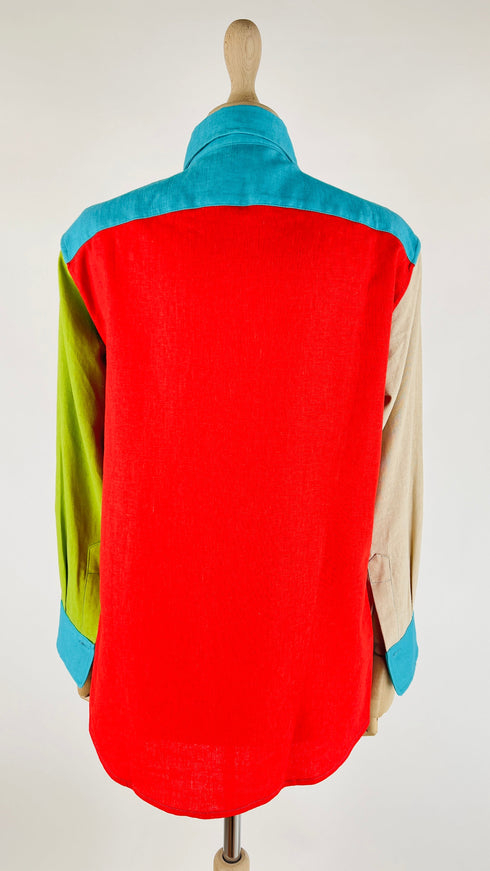 Camicia color-block
