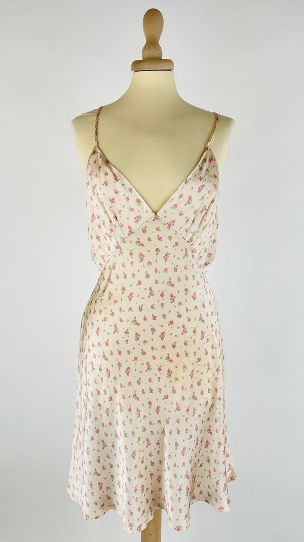 Mini abito sottoveste in seta