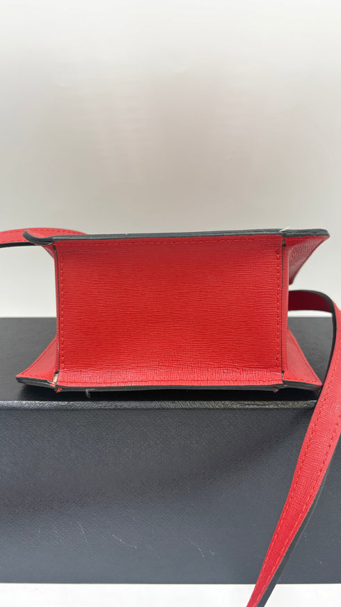Mini-bag in pelle rossa