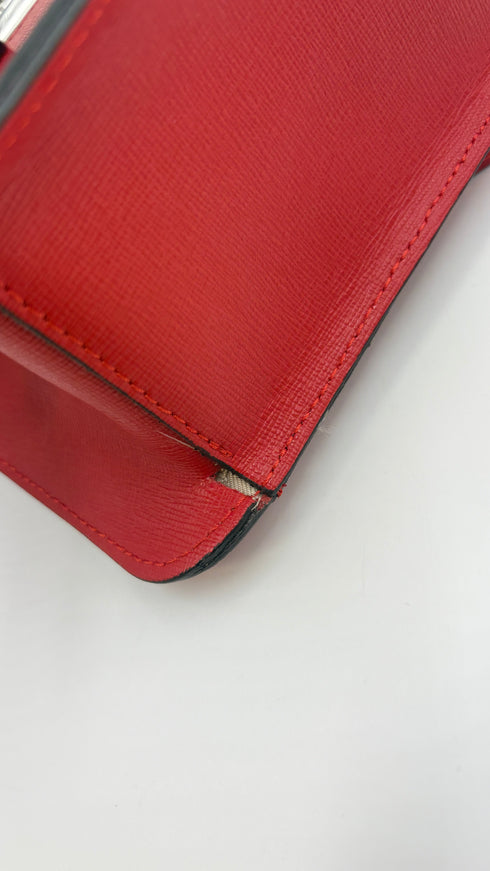 Mini-bag in pelle rossa