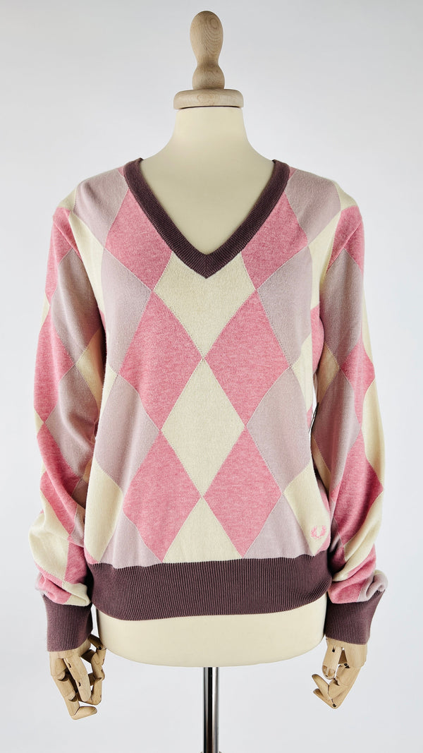 Maglia in cotone a rombi