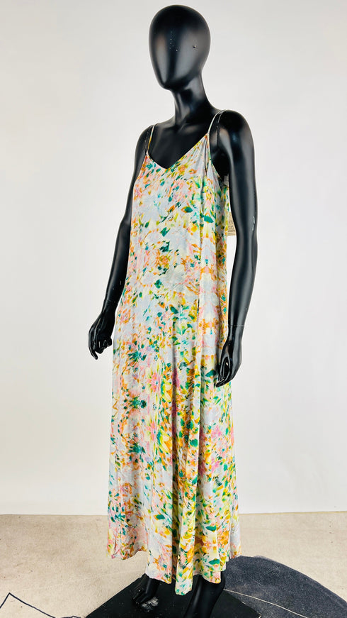 Abito lungo fiori pastello