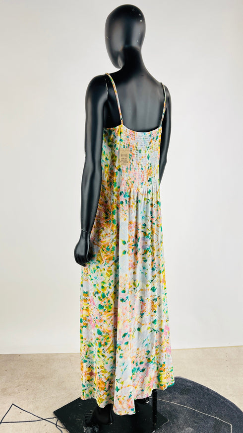 Abito lungo fiori pastello