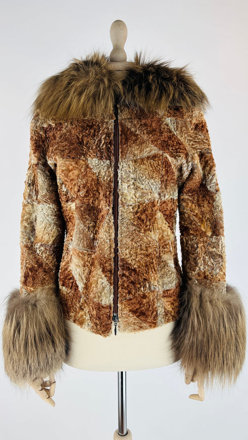 Giacca teddy con pelliccia