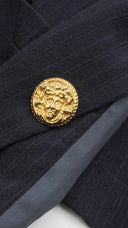 Abito gessato bottoni oro GIANNI VERSACE