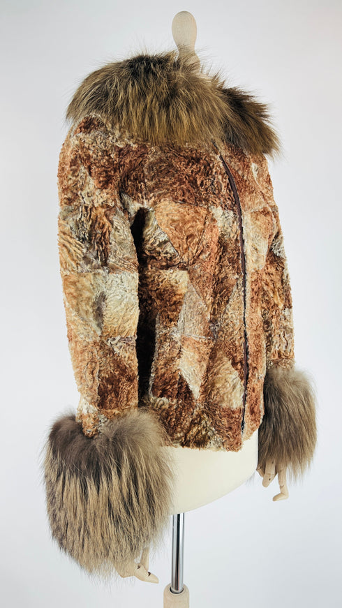 Giacca teddy con pelliccia