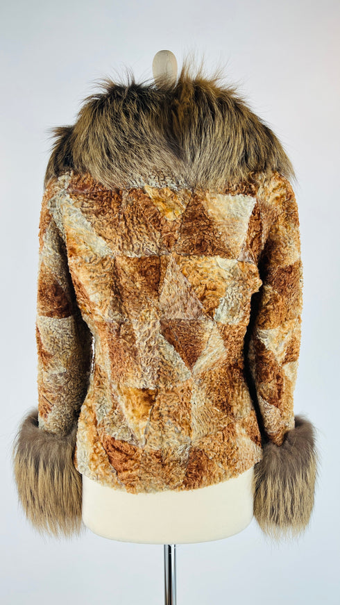 Giacca teddy con pelliccia