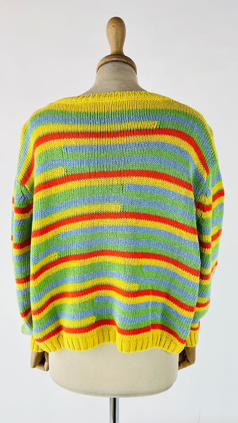 Maglia a righe multicolor