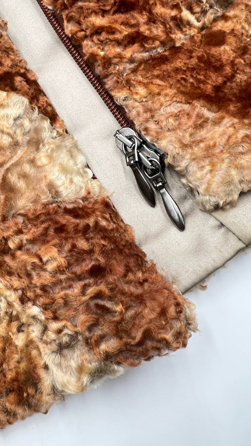 Giacca teddy con pelliccia