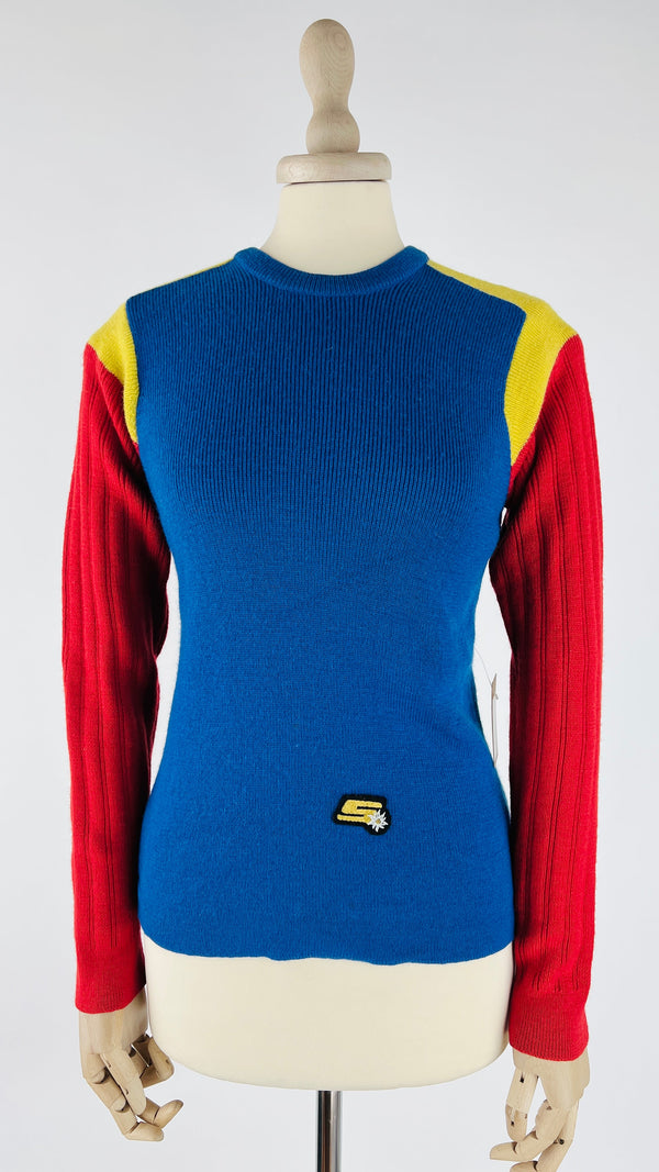 Maglia girocollo color-block