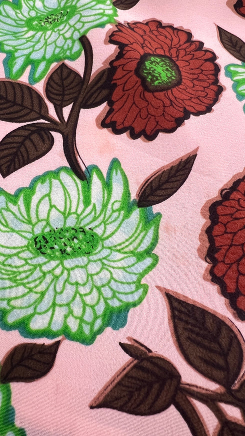 Abito midi in seta a fiori