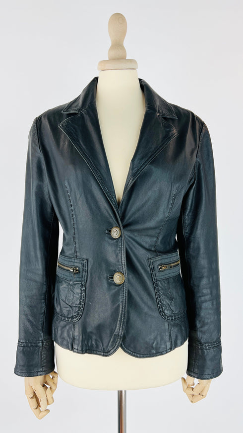 Giacca in pelle corta