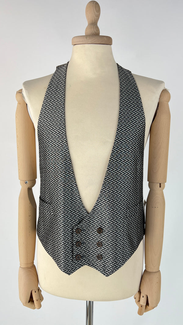 Gilet vintage in jacquard di seta