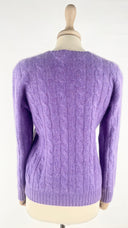 Maglione in cachemire viola Ralph Lauren