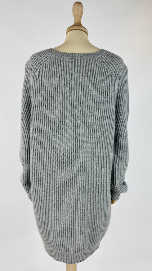 Abito corto in maglia coste