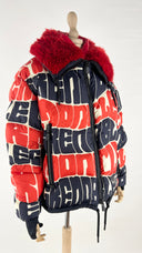 Piumino logo all-over Moncler grenoble