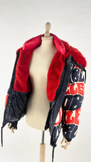 Piumino logo all-over Moncler grenoble