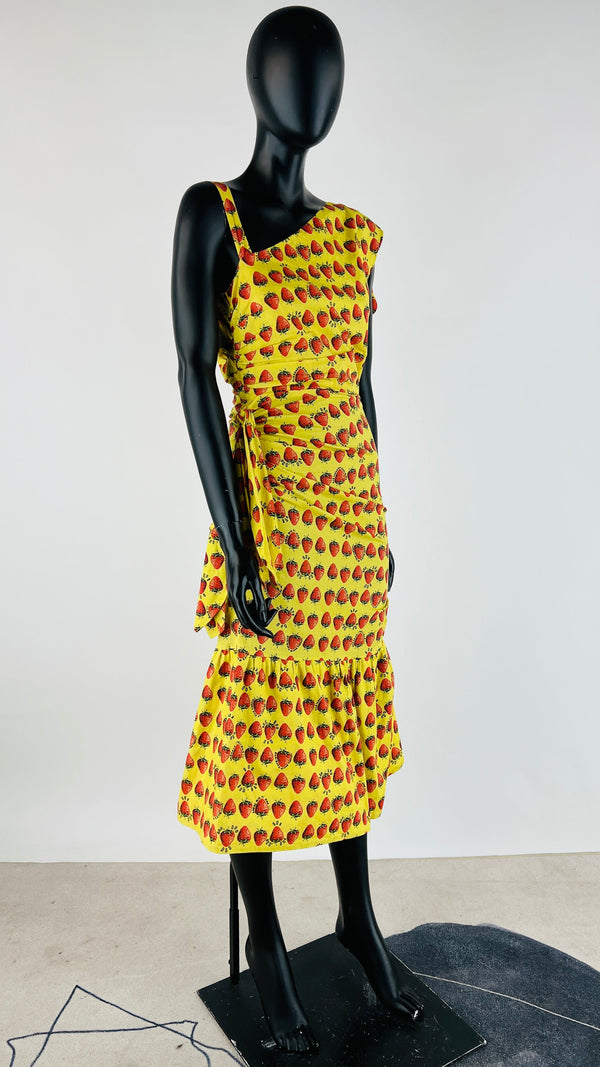 Abito midi con fragole