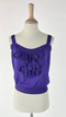 Top in maglia con volant