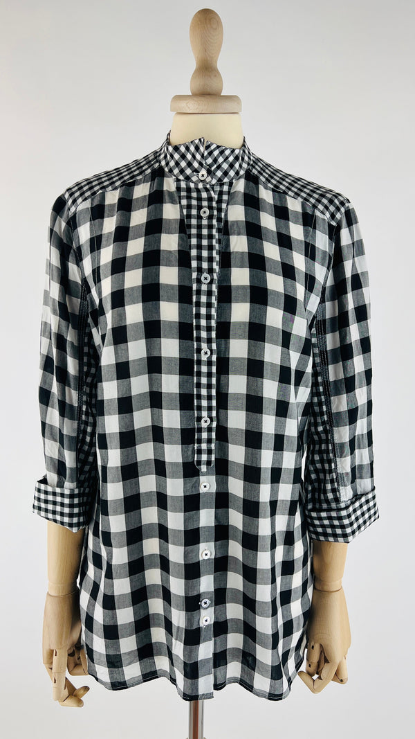 Camicia in vichy bianco e nero
