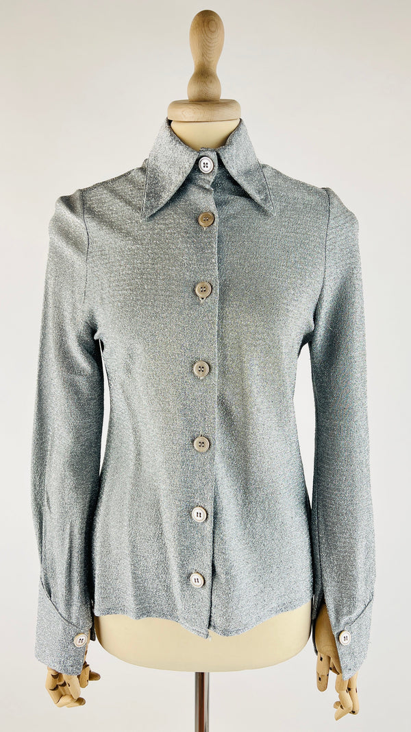 Camicia lurex argentata