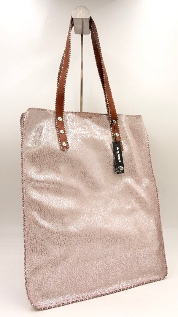 Tote-bag laminata con cartellino