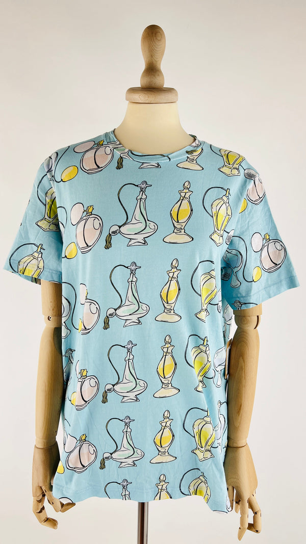 T-shirt girocollo in cotone stampato