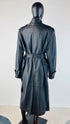 Trench in pelle nero