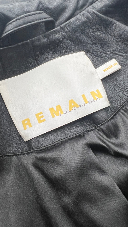 Trench in pelle nero