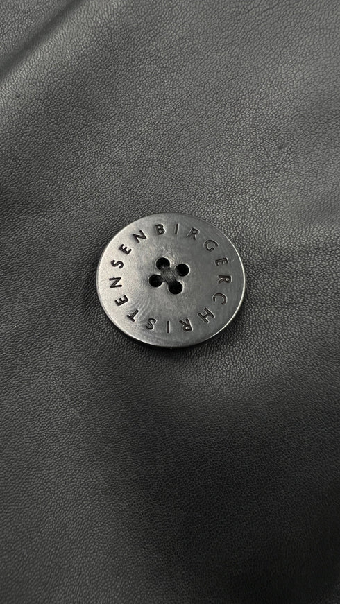 Trench in pelle nero